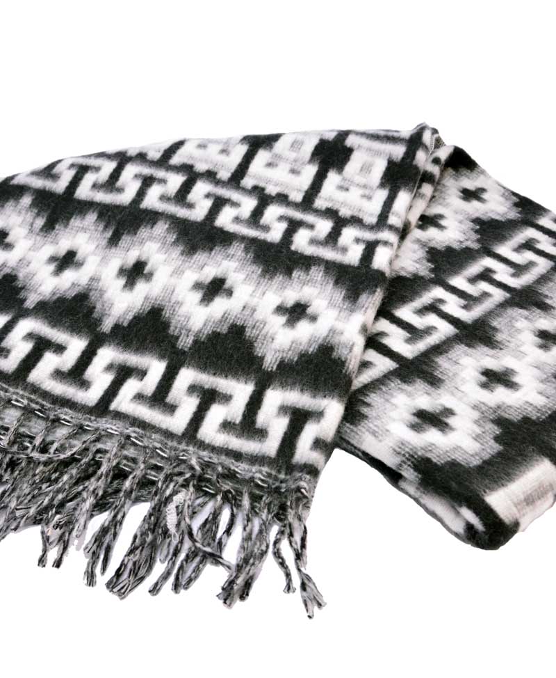 alpaca wool blanket peru black andean