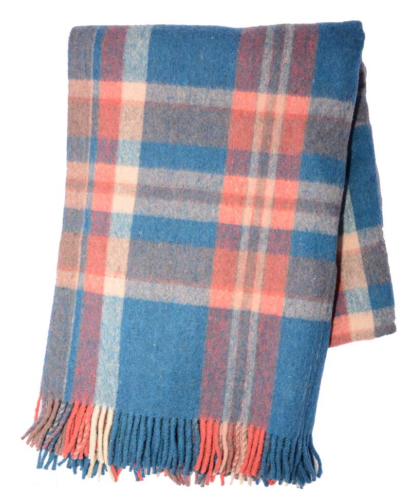 alpaca blanket wool peru blue soft