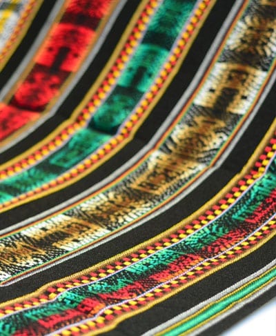 peruvian tablecloth black