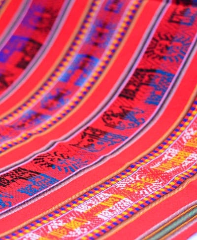 peruvian tablecloth red inca