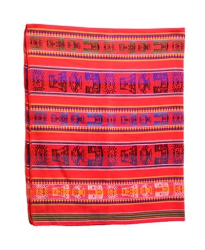 peruvian tablecloth red