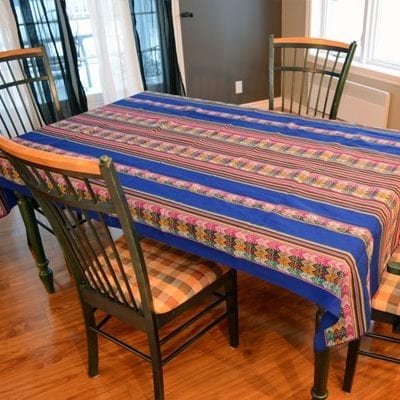 tablecloth peru blue large kitchen