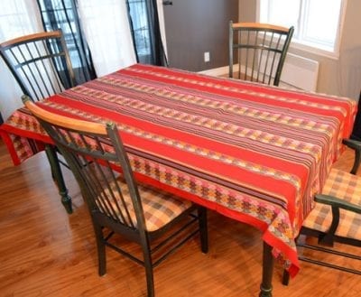 tablecloth peru red large kitchen