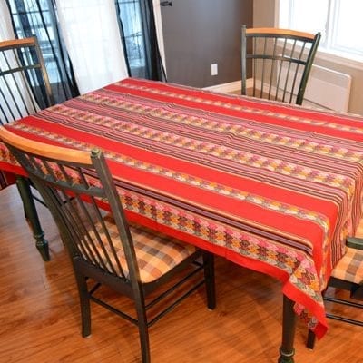 tablecloth peru red large kitchen