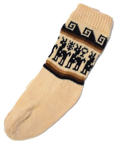 alpaca socks beige