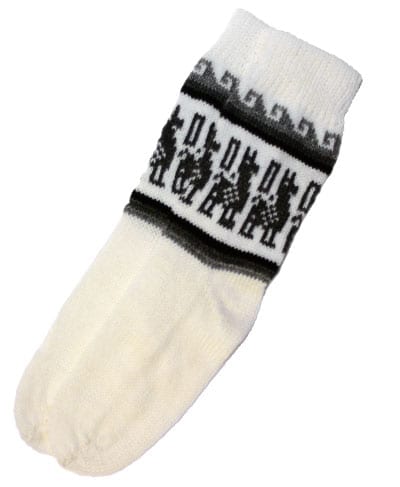 alpaca socks white
