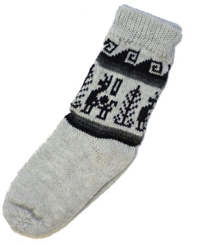 alpaca socks grey light