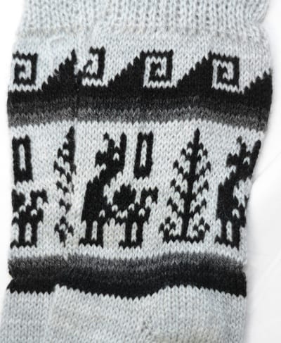 alpaca socks grey and black