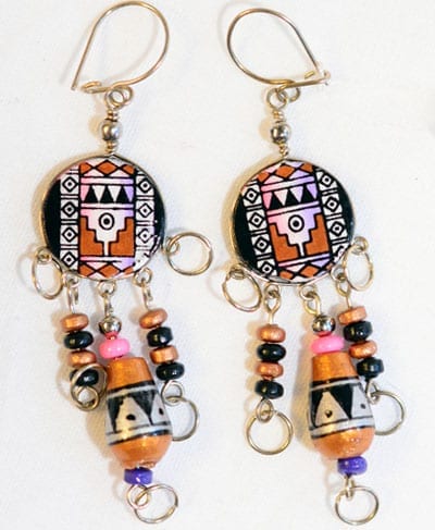 Earrings made in Peru
