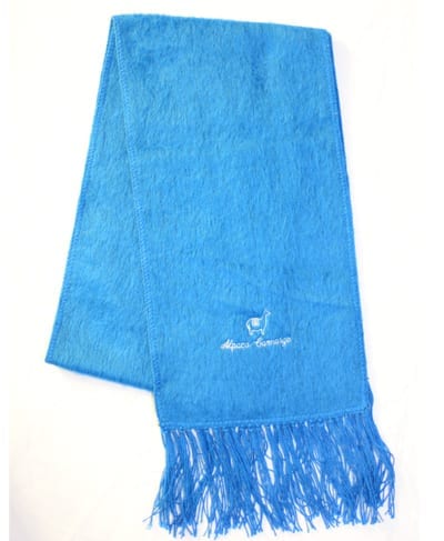 alpaca scarf camargo peru blue wool