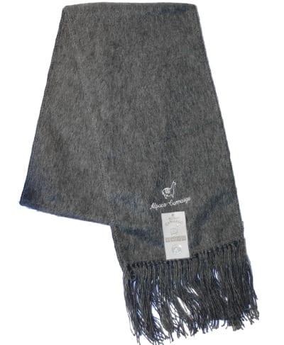 alpaca scarf camargo peru grey