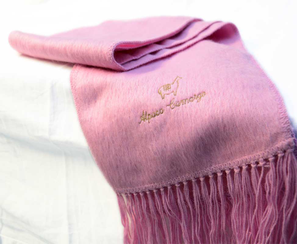 alpaca scarf camargo peru pink