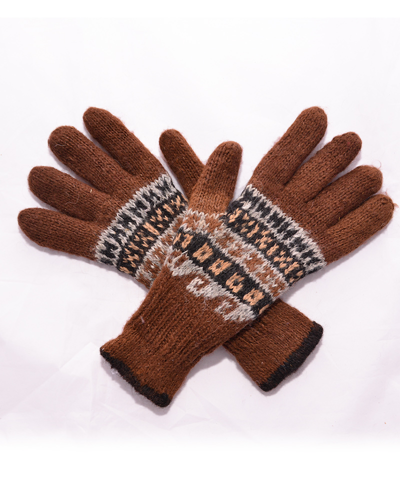 gants alpaga homme brun