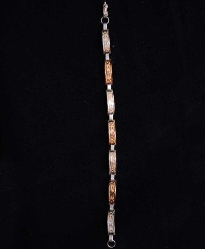 bracelet silver 950 gold lama