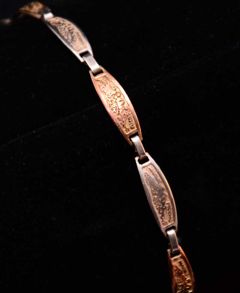 bracelet silver 950 gold machu picchu
