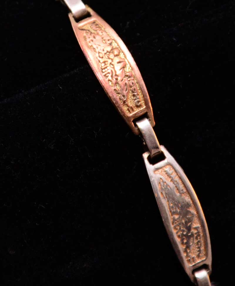 bracelet silver 950 gold machu picchu