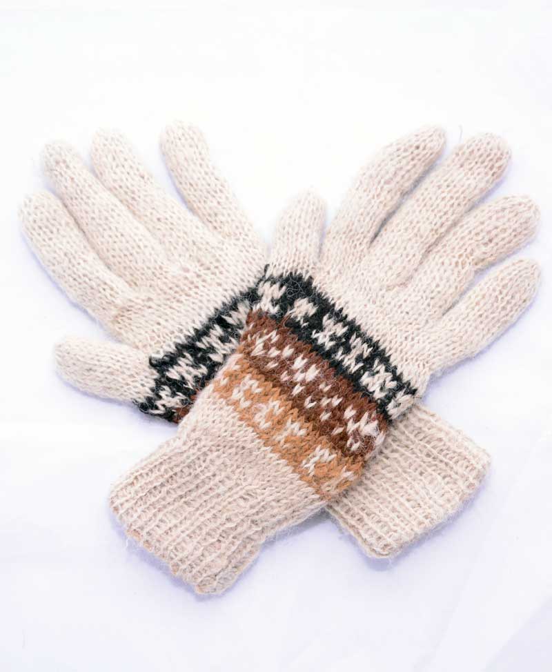 alpaca gloves beige
