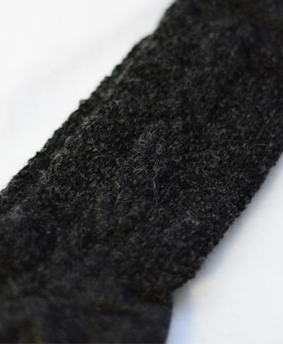 alpaca socks grey made in quebec
