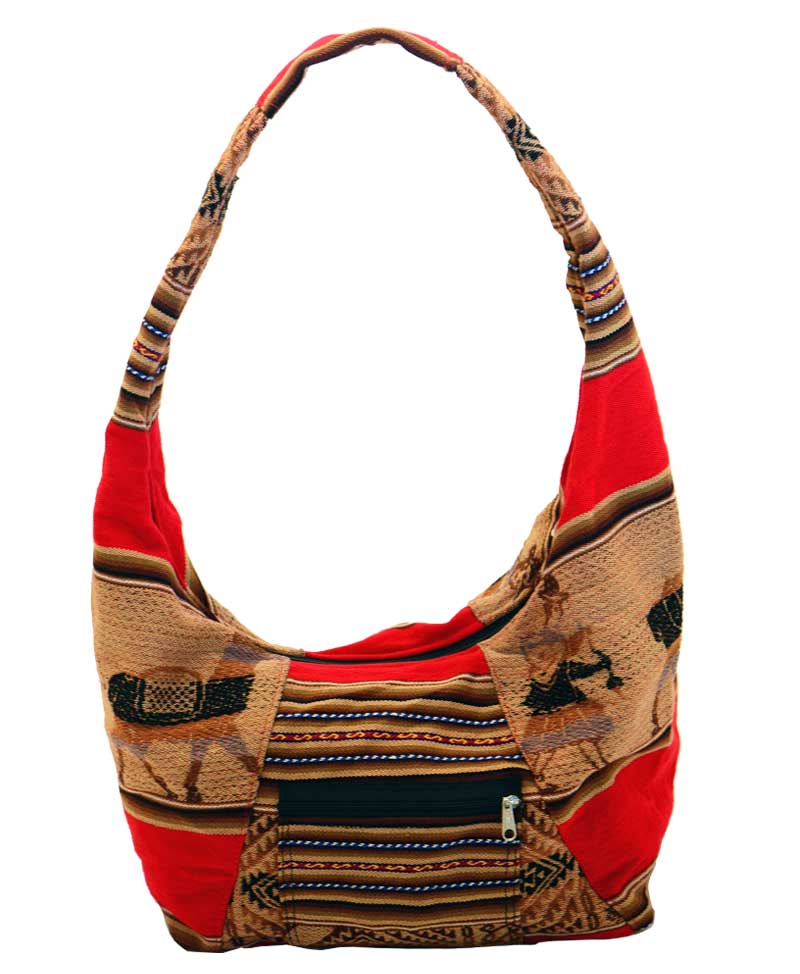 peruvian handbag red