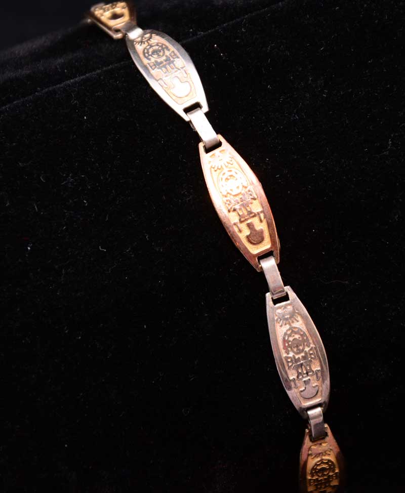 bracelet silver 950 gold tumi