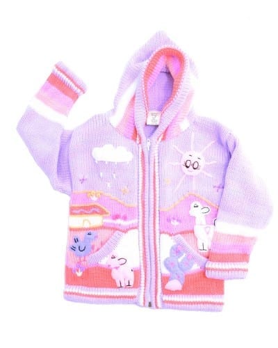 jacket for kids peru pink and violet