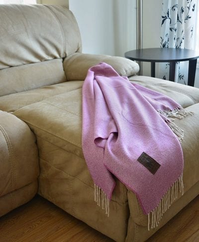 100% Alpaca blanket purple