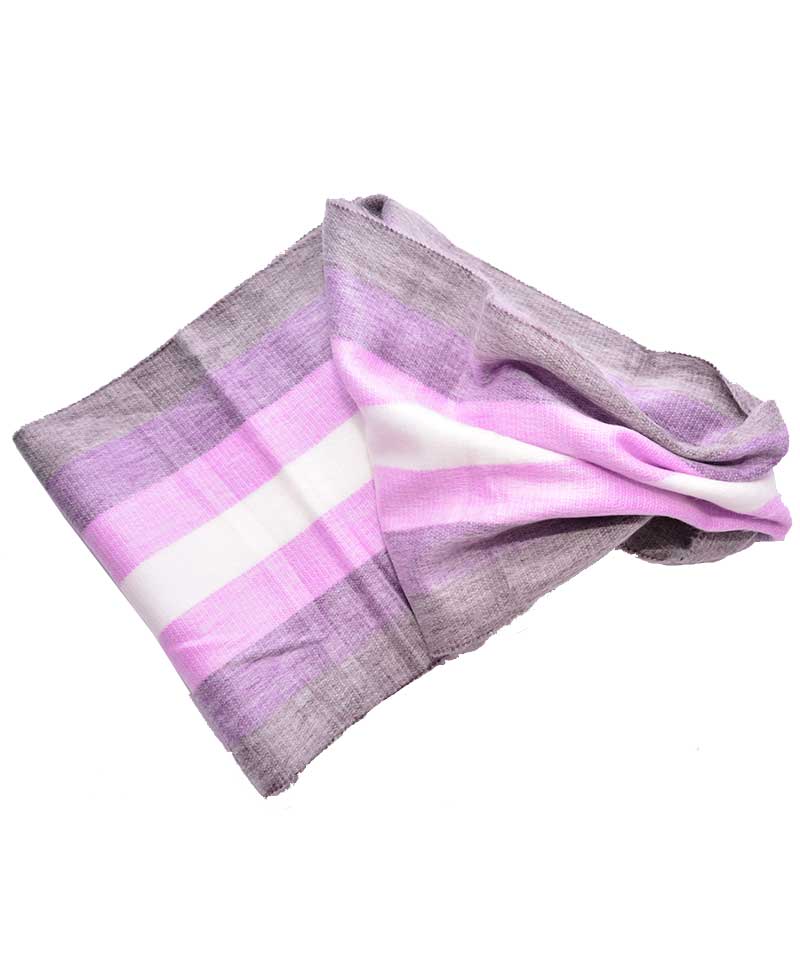 Foulard alpaga éternité gris violet rose