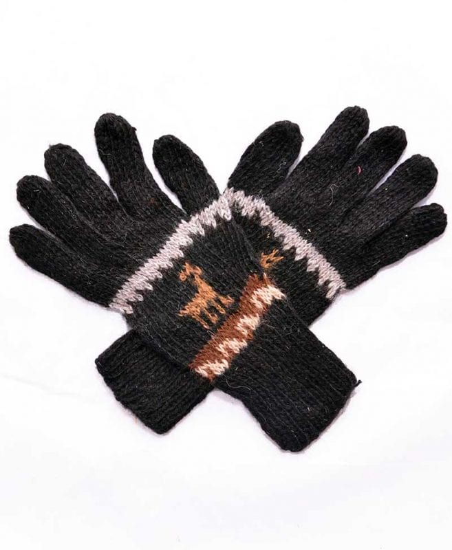 Gants Hommes En Alpaga 75% - Très Chauds, Couleur Anthracite, Taille M/L, Fabriqués En Italie