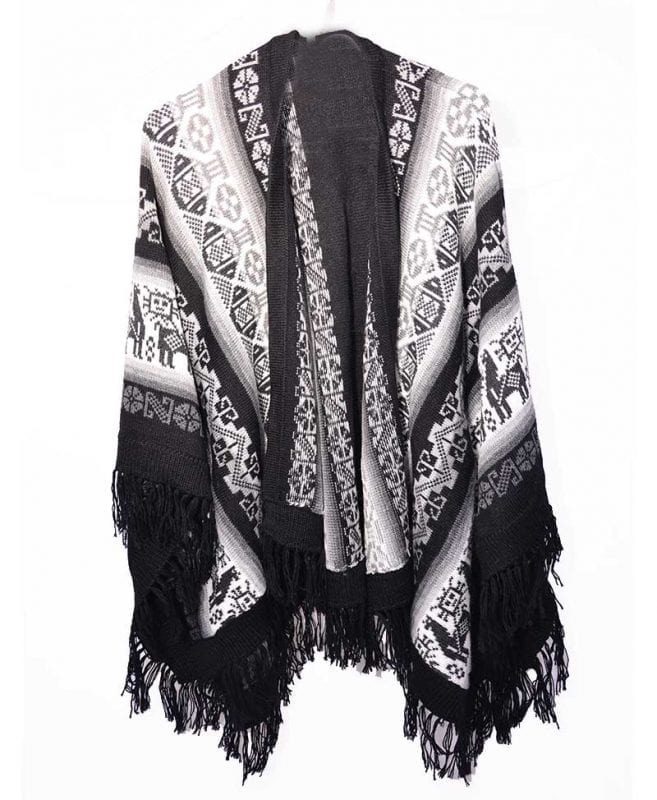 Cape style ruana du Pérou (divers couleurs)