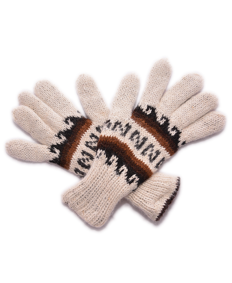 gants alpaga homme blanc