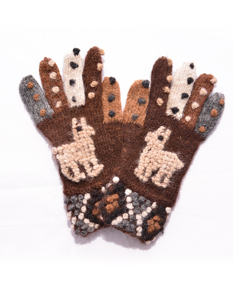 gants alpaga Pérou beige 2