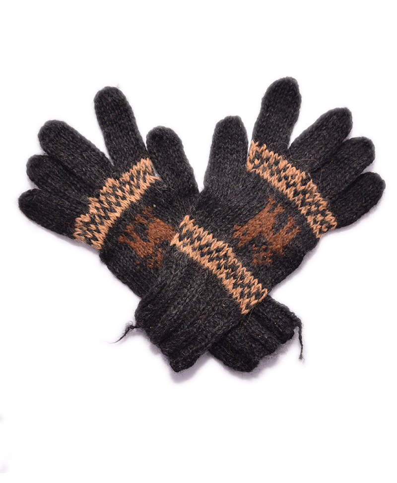 gants alpaga 100% noir