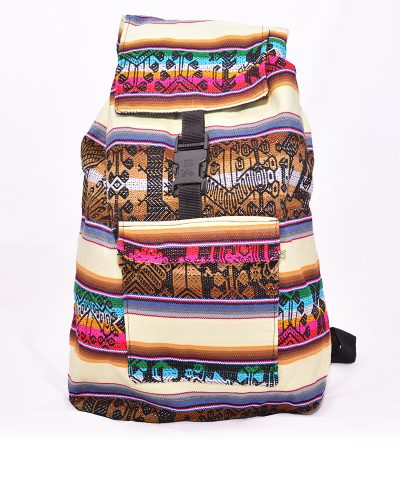sac à dos péruvien blanc